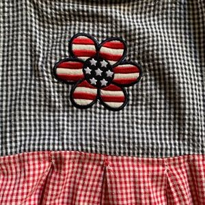 Fourth of July gingham dress